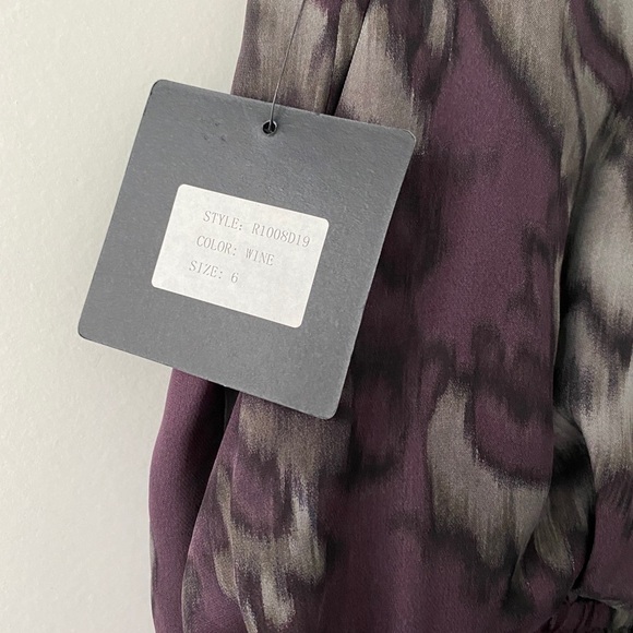 Robert Rodriguez Scoop Neck Silk Shift Dress Multi Color Graphic Print Lace Trim - Picture 9 of 15